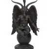 Baphomet Antik Figur Mit Ornamente -Halloween Verkaufsgeschäft baphomet mit pentagram antik figur bapohmet antique figurine gothic deco 39516 01