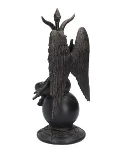 Baphomet Antik Figur Mit Ornamente -Halloween Verkaufsgeschäft baphomet mit pentagram antik figur bapohmet antique figurine gothic deco 39516 03