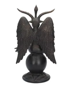Baphomet Antik Figur Mit Ornamente -Halloween Verkaufsgeschäft baphomet mit pentagram antik figur bapohmet antique figurine gothic deco 39516 04