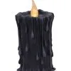 Schwarze Magie LED Kerze 19cm -Halloween Verkaufsgeschäft black magic led kerze black magic led candle halloween deko gothic deko 54011 01