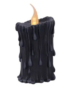 Schwarze Magie LED Kerze 19cm -Halloween Verkaufsgeschäft black magic led kerze black magic led candle halloween deko gothic deko 54011 02