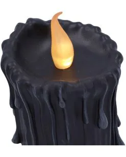 Schwarze Magie LED Kerze 19cm -Halloween Verkaufsgeschäft black magic led kerze black magic led candle halloween deko gothic deko 54011 05