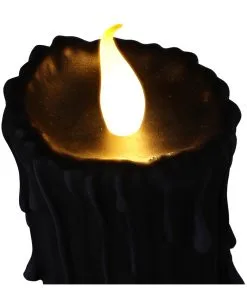 Schwarze Magie LED Kerze 19cm -Halloween Verkaufsgeschäft black magic led kerze black magic led candle halloween deko gothic deko 54011 06