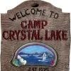 Camp Crystal Lake Schild 1 Camp Crystal Lake Schild -Halloween Verkaufsgeschäft camp crystal lake schild jason voorhees dekoration halloween wanddekoration 13428