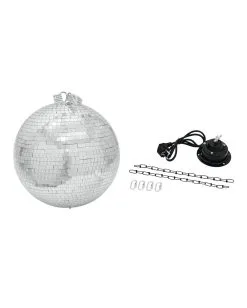 DISCO Spiegelkugel 40 Cm Mit Motor -Halloween Verkaufsgeschäft disco spiegelkugel 40cm mirror ball disco ball partyzubehoer 65686 02