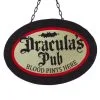 Draculas Pub Wanddeko Mit LEDs 47cm -Halloween Verkaufsgeschäft draculas pub kneipenschild mit leds draculas pub wanddeko draculas pub halloween sign with leds 51272 001