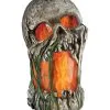 Flammeneffekt Moder Totenschädel Deko -Halloween Verkaufsgeschäft flammeneffekt horror totenschaedel deko halloween und horror deko halloween skull animated prop 53548