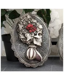 Gothic Skelett Dame Day Of The Dead Wand- & Standbild -Halloween Verkaufsgeschäft gothic skelett dame day of the dead wandbild gothic skeleton wall plaque stilvolle gothic deko 39301 2