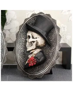 Gothic Skelett Gentleman Day Of The Dead Wand- & Standbild -Halloween Verkaufsgeschäft gothic skelett gentleman day of the dead wandbild gothic skeleton gentleman wall plaque gothic deko 39302 5