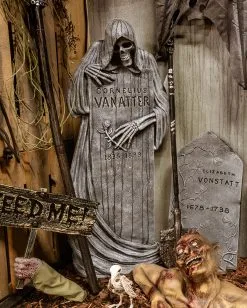 Halloween Grabstein Skelett Reaper 117 X 45 Cm 10 Halloween Grabstein Skelett Reaper 117 X 45 Cm -Halloween Verkaufsgeschäft grabstein grim reaper sensenmann grabstein halloween grabstei death stone halloween tombstone 20682 52
