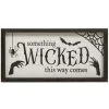 "Something Wicked This Way Comes" Halloween Wandbild 40cm -Halloween Verkaufsgeschäft halloween holzschild something wicked this way comes 40cm wood engraved wall sign something wicked this way comes 54285