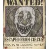 Horror-Clown Wanted Poster -Halloween Verkaufsgeschäft halloween horrorclown deko poster halloween haunted circus wanted sign 51776