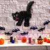 Schwarze Katze Aus Lametta -Halloween Verkaufsgeschäft halloween katze aus lametta halloween cat lametta halloween deko 51728 02