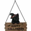 Kätzchen Mit Happy Halloween Schild -Halloween Verkaufsgeschäft happy halloween kaetzchen mit schild happy halloween kitten with sign halloween deko 51343 01