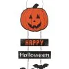 Happy Halloween Hängeschild Mit Kürbis 30cm -Halloween Verkaufsgeschäft happy halloween kuerbis haengeschild happy halloween pumpkin sign kinderfreundliche halloween deko 53142 01