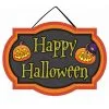 Happy Halloween Schild Mit Kürbis -Halloween Verkaufsgeschäft happy halloween schild happy halloween sign halloween tuer und wand deko 39767