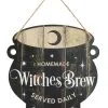 Hexenkessel Dekoschild -Halloween Verkaufsgeschäft hexenkessel haengeschild witches brew cauldron hanging sign halloween deko walpurgisnacht deko 51669 01