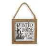 "Haunted House Enter If You Dare" Halloween Wandbild 15cm -Halloween Verkaufsgeschäft holz schild haunted house enter if you dare 15cm wood wall sign halloween dekoschild halloween 54242