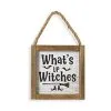 Halloween Wandbild "What´s Up Witches" 15cm -Halloween Verkaufsgeschäft holz schild whats up witches 15cm wood wall sign halloween dekoschild halloween 54239