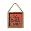 "Witch Way To The Candy" Halloween Wandbild 15cm -Halloween Verkaufsgeschäft holz schild witch way to the candy 15cm wood wall sign halloween dekoschild halloween 54238
