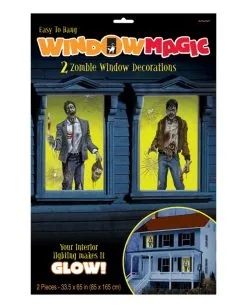 Fensterfolie Zombiemotiv 2-teilig