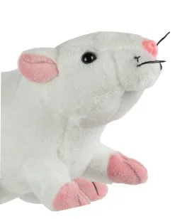Weiße Plüschratte 19cm 9 Weiße Plüschratte 19cm -Halloween Verkaufsgeschäft kuscheltier ratte 19cm weiss plueschratte fuer kinder geschenkartikel plueschtier ratte 29709 4