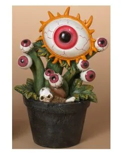 Halloween Pflanze Mit Leuchtendem Augapfel 22cm -Halloween Verkaufsgeschäft leuchtende augapfel halloween pflanze 22cm lighted resin potted halloween critter fleischfressende pflanze deko 54267 2