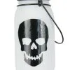 Beleuchtete Totenschädel Laterne Aus Glas -Halloween Verkaufsgeschäft leuchtende totenkopf glas laterne glowing skull glass lantern halloween totenschaedel deko 52603