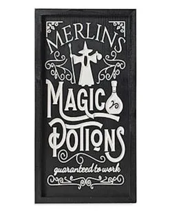 "Merlins Magic Potions" Halloween Wandbild 41cm