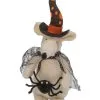 Halloween Plüsch Maus Mit Spinne 23cm -Halloween Verkaufsgeschäft pluesch halloween maus mit spinne 23cm halloween plush mouse figurine with spider halloween dekofigur 54260