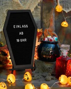 Sarg Buchstabentafel -Halloween Verkaufsgeschäft sarg buchstabentafel coffin letterboard halloween und gothic deko 51485 2