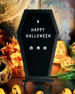 Sarg Buchstabentafel -Halloween Verkaufsgeschäft sarg buchstabentafel coffin letterboard halloween und gothic deko 51485 5