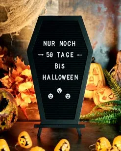Sarg Buchstabentafel -Halloween Verkaufsgeschäft sarg buchstabentafel coffin letterboard halloween und gothic deko 51485 6