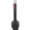 Schwarze Totenschädel Kerze Mit Licht 24cm -Halloween Verkaufsgeschäft schwarze totenkopf kerze mit licht schwarze totenschaedelkerze mit licht black skull candle with light 52825 01