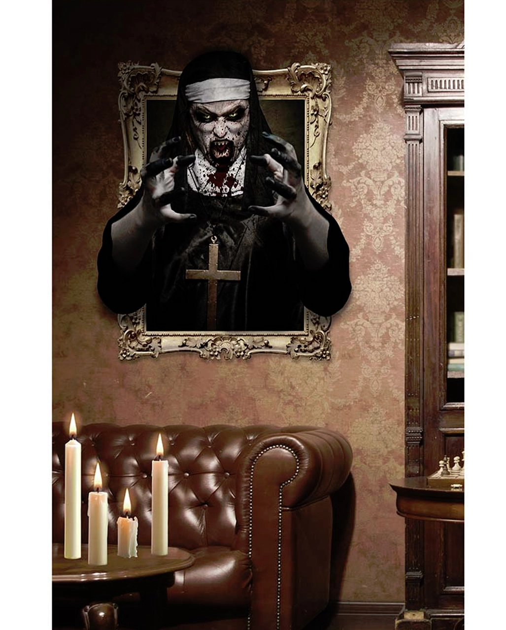 3D Deko Folie Zombie Nonne Selbstklebend 4 3D Deko Folie Zombie Nonne Selbstklebend – Bild 2