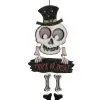 Spooky Skelett Holzschild Trick Or Treat -Halloween Verkaufsgeschäft spooky skelett halloween dekoschild spooky skeleton halloween decor hanging sign holzschild halloween deko 52982