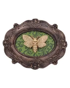 Totenkopfschwärmer Motte Wandbild -Halloween Verkaufsgeschäft totenkopfschwaermer motte wandbild atropos macabre moth wall plaque gothic deko 50334 04