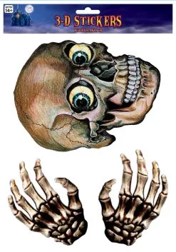 Totenkopf & Skelett Hände Fensterfolie