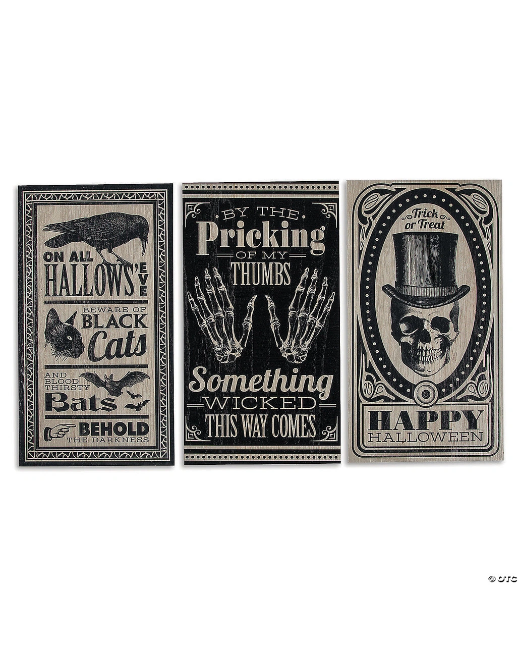 Antikes Halloween Schild "Totenschädel Mit Zylinder" 46x24cm 4 Antikes Halloween Schild "Totenschädel Mit Zylinder" 46x24cm – Bild 2