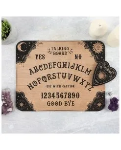 Vintage Ouija Hexenbrett Mit Zeiger -Halloween Verkaufsgeschäft vintage ouija hexenbrett mit planchette vintage style ouija borad wicca und halloween merchandise und geschenkartikel 50790