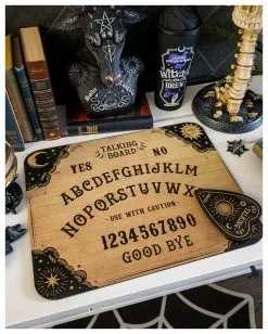 Vintage Ouija Hexenbrett Mit Zeiger -Halloween Verkaufsgeschäft vintage ouija hexenbrett mit planchette vintage style ouija borad wicca und halloween merchandise und geschenkartikel 50790 3 1