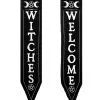 Witches Welcome Banner 2-tlg. Set -Halloween Verkaufsgeschäft witches welcome banner set hexen dekoration halloween dekoration wicca decoration 52611 01