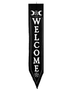 Witches Welcome Banner 2-tlg. Set -Halloween Verkaufsgeschäft witches welcome banner set hexen dekoration halloween dekoration wicca decoration 52611 03